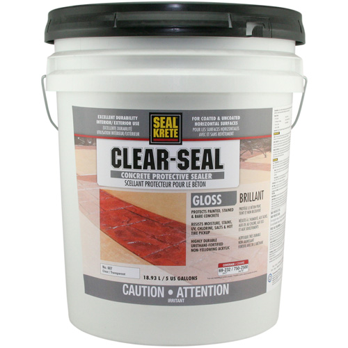 Produit d&eacute;tanch&eacute;it&eacute; protecteur Seal-Krete, 18,93 L, &agrave; l'eau, Brillant, Transparent TGS INDUSTRIEL