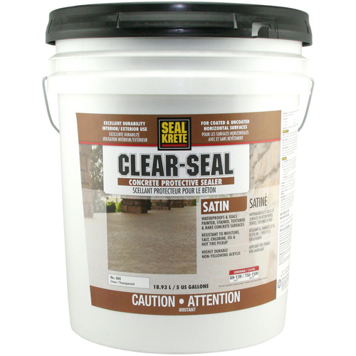 Produit d&eacute;tanch&eacute;it&eacute; protecteur Seal-Krete, 18,93 L, &agrave; l'eau, Satin, Transparent TGS INDUSTRIEL