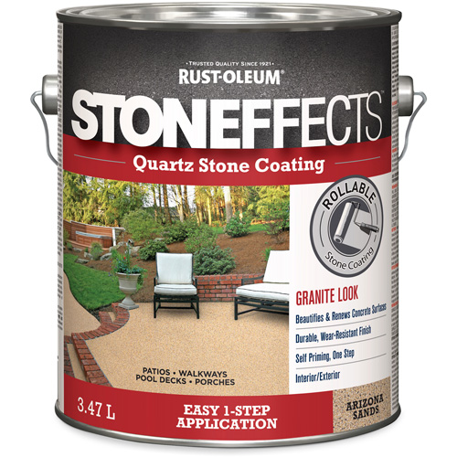 Rev&ecirc;tement &agrave; base de pierre de quartz Stoneffects, 3,78 L, &agrave; l'eau, Textur&eacute;, Beige TGS INDUSTRIEL