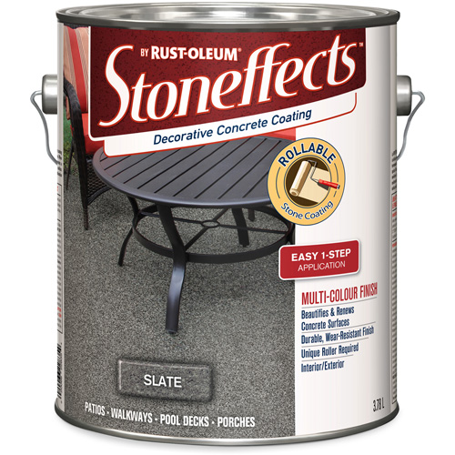 Rev&ecirc;tement de b&eacute;ton d&eacute;coratif Stoneffects, 3,4 L, &agrave; solvants, Textur&eacute;, Gris TGS INDUSTRIEL