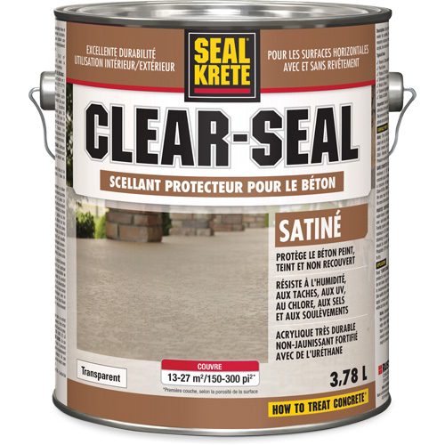 Produit d&eacute;tanch&eacute;it&eacute; protecteur Seal-Krete, 3,78 L, &agrave; l'ur&eacute;thane, Satin, Transparent TGS INDUSTRIEL
