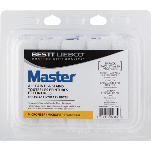 Couvre-rouleau en microfibre Master, Nap 10 mm (3/8"), 101,6 mm (4") l TGS INDUSTRIEL