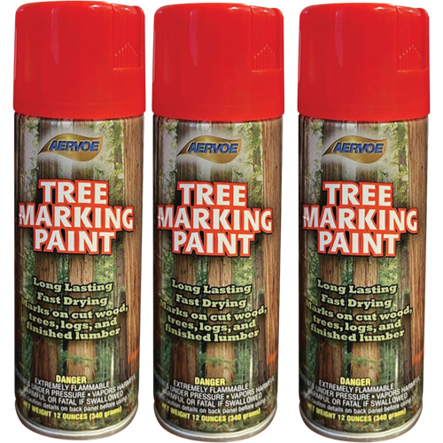 Peinture fluorescente pour marquer les arbres Aervoe 690, Rouge fluorescent, 16 oz TGS INDUSTRIEL