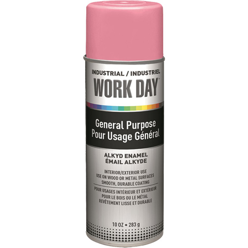 Peinture industrielle Work Day, Rose, Brillant, 10 oz, Canette a&eacute;rosol TGS INDUSTRIEL