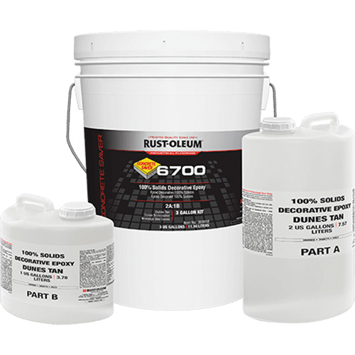 &eacute;poxy d&eacute;coratif 100 % de solides 6700, 3 gal., &eacute;poxy, Tr&egrave;s brillant, Beige TGS INDUSTRIEL