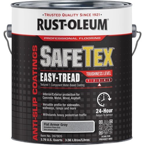 Rev&ecirc;tement d'acrylique SafeTex Easy-Tread, 1 gal., &agrave; l'eau, Fini mat profond/Textur&eacute;, Gris TGS INDUSTRIEL