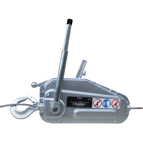 Palan &agrave; c&acirc;ble d'acier Tirfor - TU17, Diam&egrave;tre du fil 5/16", Capacit&eacute; 2000 lb (1 tonne) TGS INDUSTRIEL