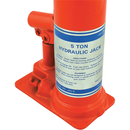 JHJ-5 Crics &agrave; bouteille pour usage tr&egrave;s intensif, 5 tonne(s), 15-3/8" Hauteur &eacute;lev&eacute;e TGS INDUSTRIEL
