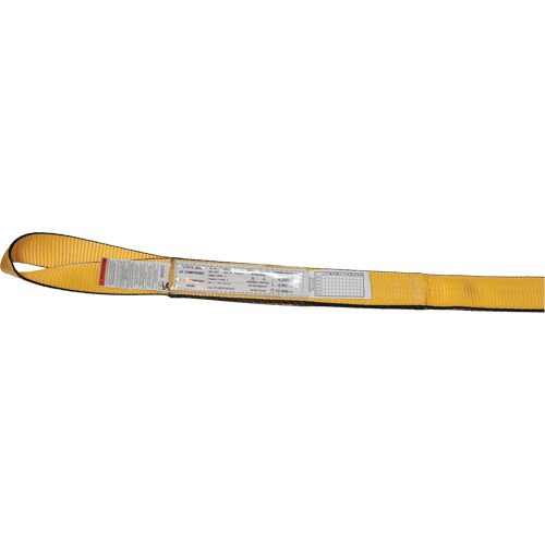&eacute;lingues de levage en nylon, Pli Simple, Oeillets renvers&eacute;s, Type 4, 1" la x 3' lo, Limite de charge verticale 1600 lb TGS INDUSTRIEL