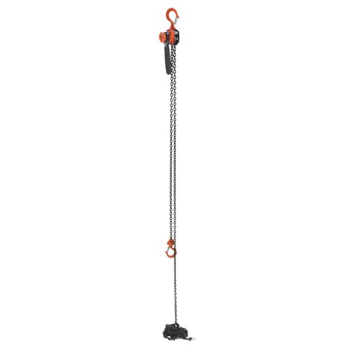 Mini Lever Hoist, 15' Lift, 500 lbs. (0.25 tons) Capacity, Steel Chain TGS INDUSTRIEL
