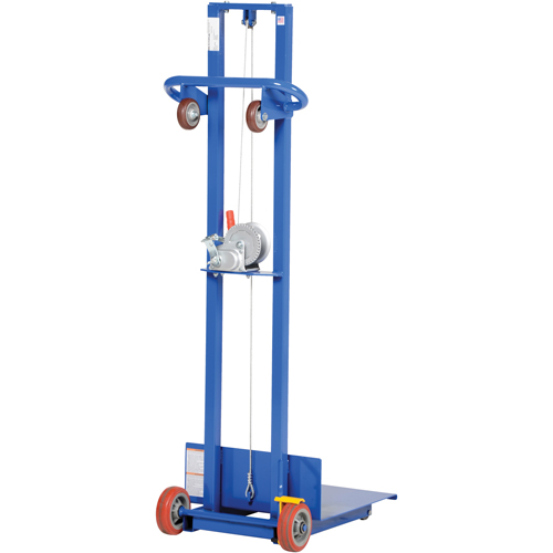 Empileur &agrave; plateforme, M&eacute;canisme Treuil manuel, Capacit&eacute; de 400 lb, Levage max de 58" TGS INDUSTRIEL