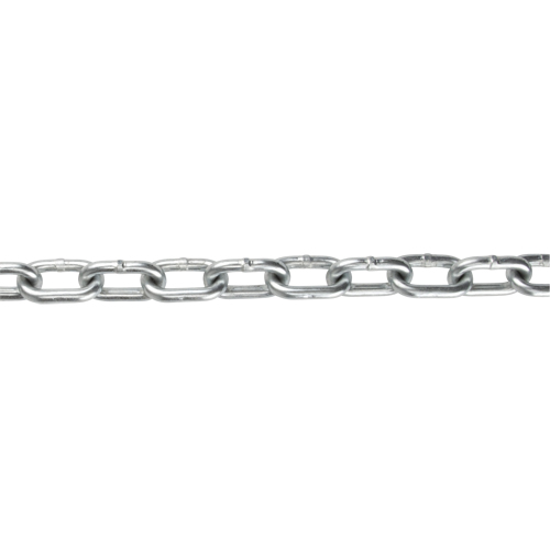 Chaîne &agrave; maillon droit, Acier &agrave; faible teneur en carbone, 1/8" x 350' (106,7 m) l, Calibre 30, Charge d'utilisation 400 lb (0,2 tonne) TGS INDUSTRIEL