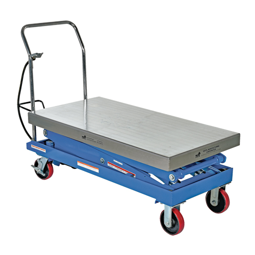 Pneumatic Hydraulic Scissor Lift Table, Steel, 47-1/4" L x 24" W, 1500 lbs. Cap. TGS INDUSTRIEL
