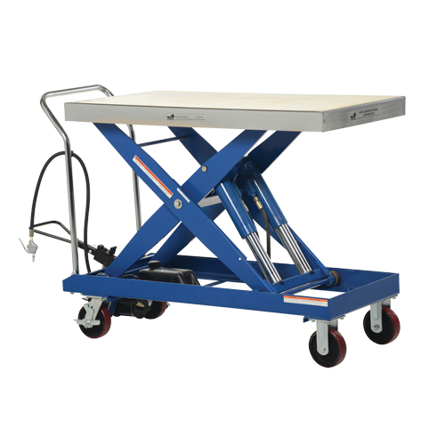 Pneumatic Hydraulic Scissor Lift Table, Steel, 47-1/2" L x 24" W, 2000 lbs. Cap. TGS INDUSTRIEL
