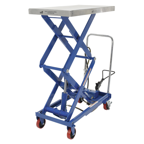 Pneumatic Hydraulic Scissor Lift Table, Steel, 35-1/2" L x 20" W, 800 lbs. Cap. TGS INDUSTRIEL