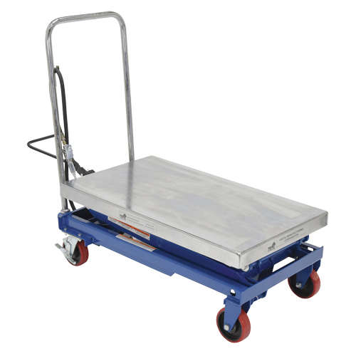 Pneumatic Hydraulic Scissor Lift Table, Steel, 35-1/2" L x 20" W, 800 lbs. Cap. TGS INDUSTRIEL