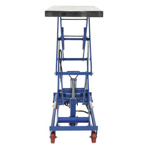 Pneumatic Hydraulic Scissor Lift Table, Steel, 35-1/2" L x 20" W, 800 lbs. Cap. TGS INDUSTRIEL