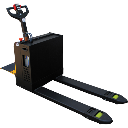 Transpalette &eacute;lectrique motoris&eacute; a/plateforme &agrave; conducteur debout, Capacit&eacute; 4500 lb, 48" lo x 30,25" la TGS INDUSTRIEL