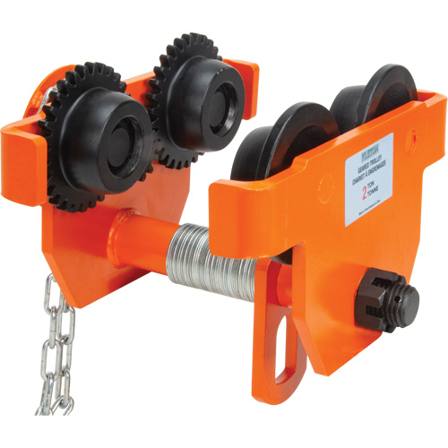 Adjustable Trolley with Safety Plates, 6000 lbs. (3 tons) Capacity, 3-15/16" - 5-14/16" TGS INDUSTRIEL