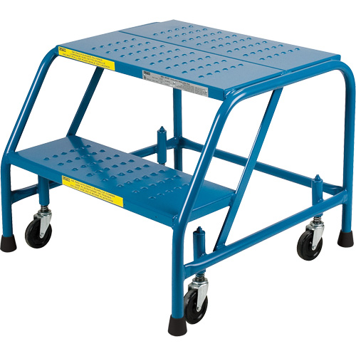 Escabeau roulant certifi&eacute; par la CSA, 2 marches, Largeur de la marche 22", Hauteur de la plateforme 19", Acier TGS INDUSTRIEL