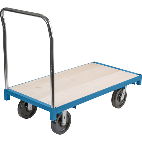 Chariot &agrave; plateforme robuste, 72" lo x 36" la, Capacit&eacute; de 2500 lb, Roues en Nylon TGS INDUSTRIEL