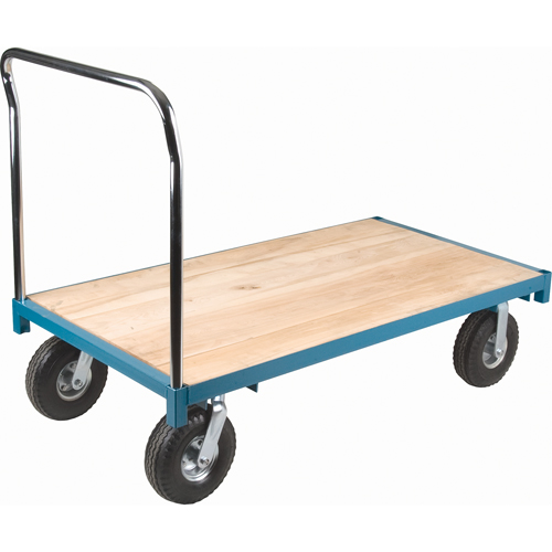 Heavy-Duty Platform Truck, 48" L x 24" W, 1200 lbs. Capacity, Pneumatic Casters TGS INDUSTRIEL
