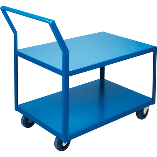 Heavy-Duty Low Profile Shop Carts, 2 Tiers, 18" W x 30" D x 40" H, 1200 lbs. Cap. TGS INDUSTRIEL