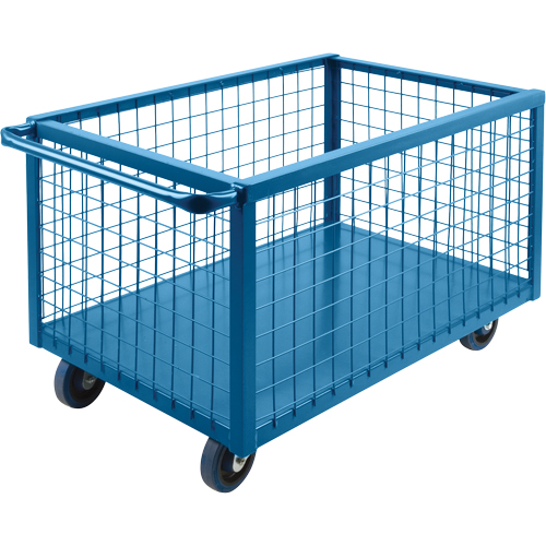 Wire Mesh Box Truck, Steel, 63" L x 24" W x 31.5" H, 20 cu. ft. Volume, 1200 lbs. Capacity TGS INDUSTRIEL