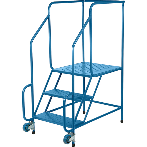 &eacute;chelles Tilt-N-Roll, Acier, 3 marches, Largeur 22", 24" p x 27" h marche pali&egrave;re TGS INDUSTRIEL