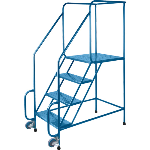 Tilt-N-Roll Ladders, Steel, 4 Steps, 22" Wide, 24" D x 38" H Top Step TGS INDUSTRIEL