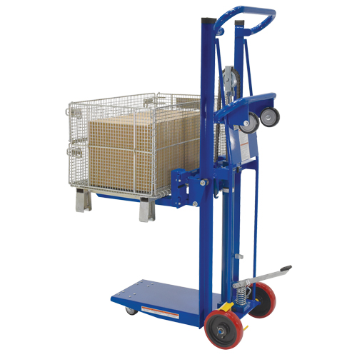 Platform Lift Stacker, Foot Pump Operated, 750 lbs. Capacity, 52" Max Lift TGS INDUSTRIEL