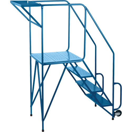 Mechanics/Maintenance Rolling Ladder, Steel, 4 Steps, 38" Platform Height TGS INDUSTRIEL