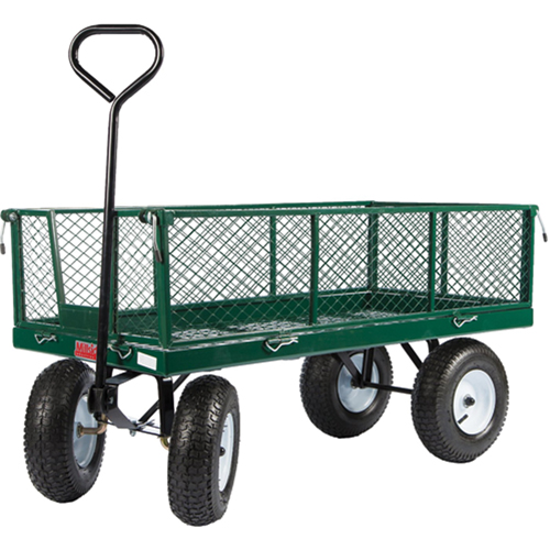 Wagons With Fold-Down Racks, 24" W x 48" L, 800 lbs. Capacity TGS INDUSTRIEL