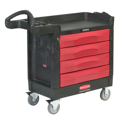 Armoires mobiles & centres de travail Trademaster, 4 tiroirs, 40-5/8" lo x 18-7/8" la x 38-3/8" h, Noir TGS INDUSTRIEL