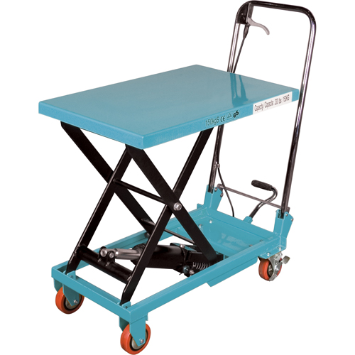 Heavy-Duty Hydraulic Scissor Lift Table, 27-1/2" L x 17-3/4" W, Steel, 330 lbs. Capacity TGS INDUSTRIEL
