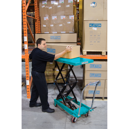 Heavy-Duty Hydraulic Scissor Lift Table, 27-1/2" L x 17-3/4" W, Steel, 330 lbs. Capacity TGS INDUSTRIEL
