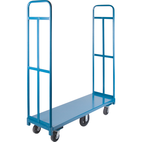 U-Boat Platform Truck, 60" L x 18" W, 1500 lbs. Capacity, Rubber Casters TGS INDUSTRIEL