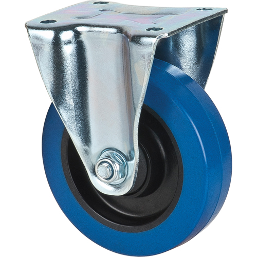 Blue Caster, Rigid, 5" (127 mm), Rubber, 400 lbs. (181 kg.) TGS INDUSTRIEL
