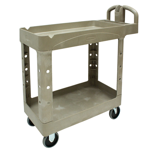 Heavy Duty Utility Cart - 4500-88, 2 Tiers, 17-1/8" x 33-1/4" x 39", 500 lbs. Capacity TGS INDUSTRIEL