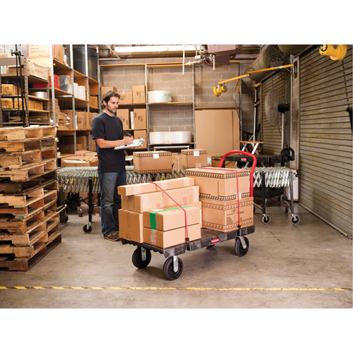 Heavy-Duty Platform Truck, 48" L x 24" W, 1200 lbs. Cap., Pneumatic Wheels TGS INDUSTRIEL