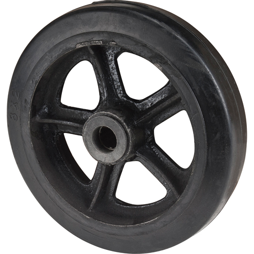Roue en caoutchouc moul&eacute;, 8" (203 mm) dia. x 2" (51 mm) la, Capacit&eacute; de 400 lb (181 kg) TGS INDUSTRIEL