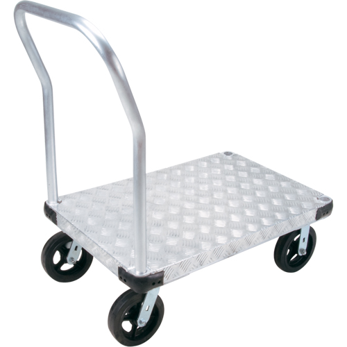 Aluminum Platform Truck, 24" W x 36" L, 2000 lbs. Cap., Mold-on Rubber Wheels TGS INDUSTRIEL