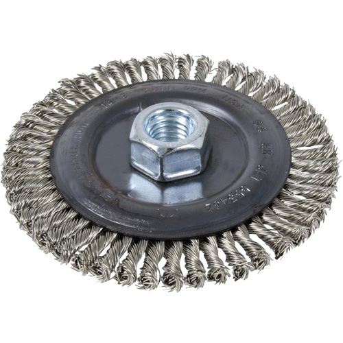 Stringer Bead Brush Wheel, 6" Dia., 0.022" Fill, 5/8"-11 Arbor TGS INDUSTRIEL