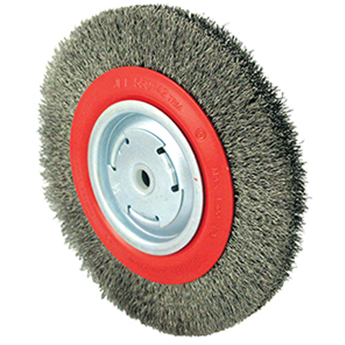 101G-2M Medium Wire Wheel, 8" Dia., 0.014" Fill, 1/2" - 2" Arbor TGS INDUSTRIEL