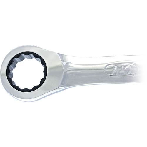 Cl&eacute; mixte &agrave; cliquet &agrave; motif long non r&eacute;versible, 19 mm, Fini Ordinaire TGS INDUSTRIEL
