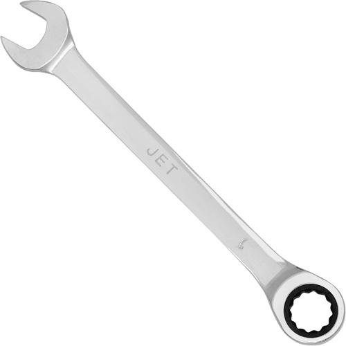 Non-Reversible Long Pattern Ratcheting Combination Wrench, 9 mm, Chrome Finish TGS INDUSTRIEL