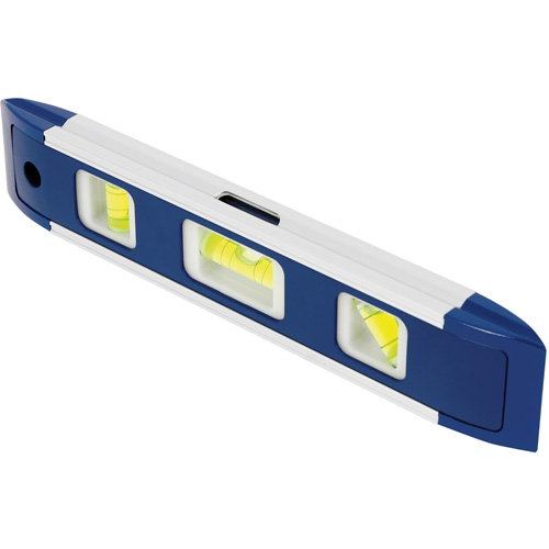 Torpedo Level, 9" L, Aluminum, 3 Vials, Magnetic TGS INDUSTRIEL