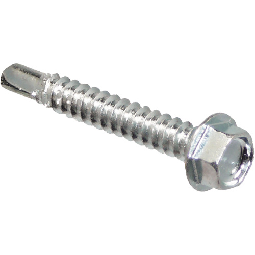 Self Drill Hex Washer, 1" x 10" L, Zinc Plated TGS INDUSTRIEL