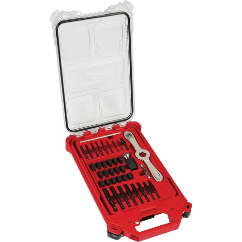 SAE Tap & Die PackOut Set with Hex-Lok 2-in-1 Handle, 38 Pieces TGS INDUSTRIEL