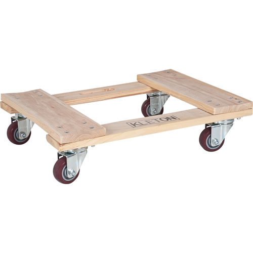 Socle roulant en bois dur, Roues en Polyur&eacute;thane, Capacit&eacute; de 900 lb, 18" la x 24" p x 7" h TGS INDUSTRIEL